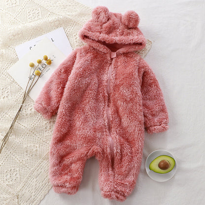 Baby Plush Romper Winter Warm Jumpsuit