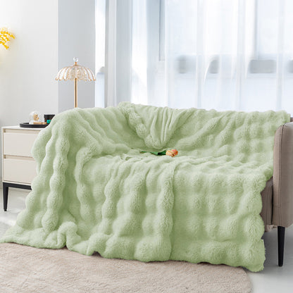 Fluffy Rabbit Fur Blanket