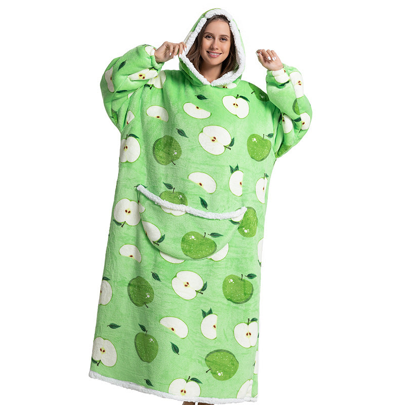 Cartoon Hooded Flannel Pajamas for Winter