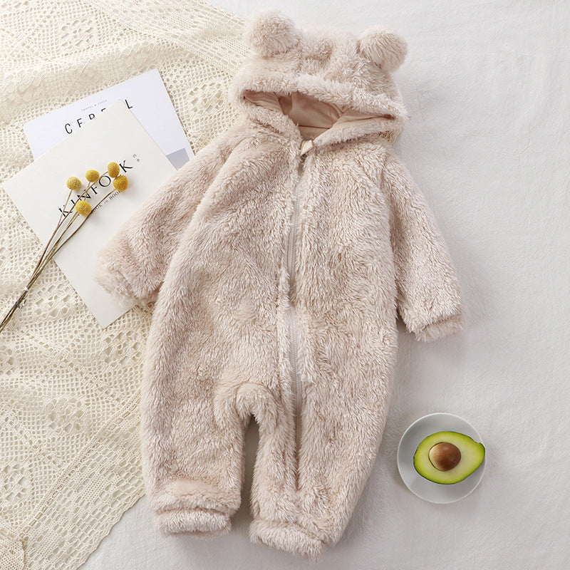 Baby Plush Romper Winter Warm Jumpsuit