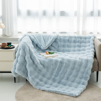Fluffy Rabbit Fur Blanket