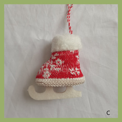 Christmas Skates Decorative Pendant