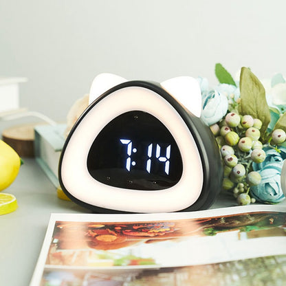Rechargeable multifunctional creative clock night light