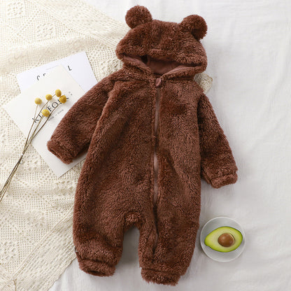 Baby Plush Romper Winter Warm Jumpsuit