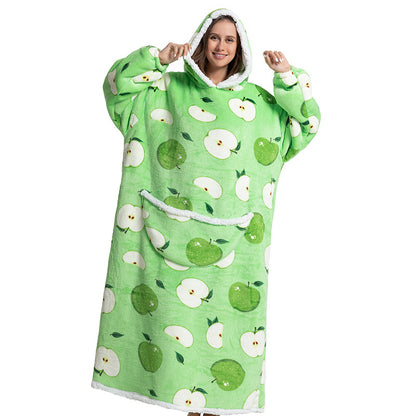 Cartoon Hooded Flannel Pajamas for Winter