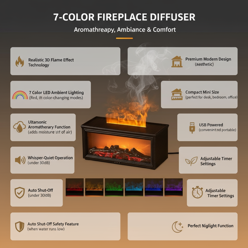 7 colors of essential oil fireplace diffuser mini flame aromatherapy fireplace humidifier aromatherapy oil diffuser provide me with picture the excact the same product that i sell  and better product features