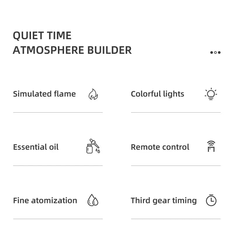 7 colors of essential oil fireplace diffuser mini flame aromatherapy fireplace humidifier aromatherapy oil diffuser