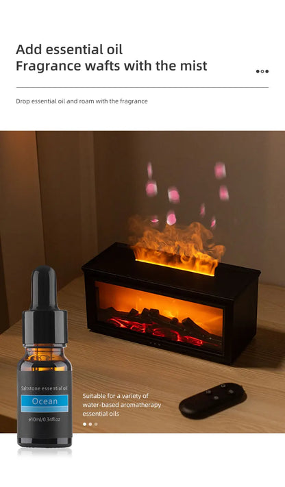 7 colors of essential oil fireplace diffuser mini flame aromatherapy fireplace humidifier aromatherapy oil diffuser