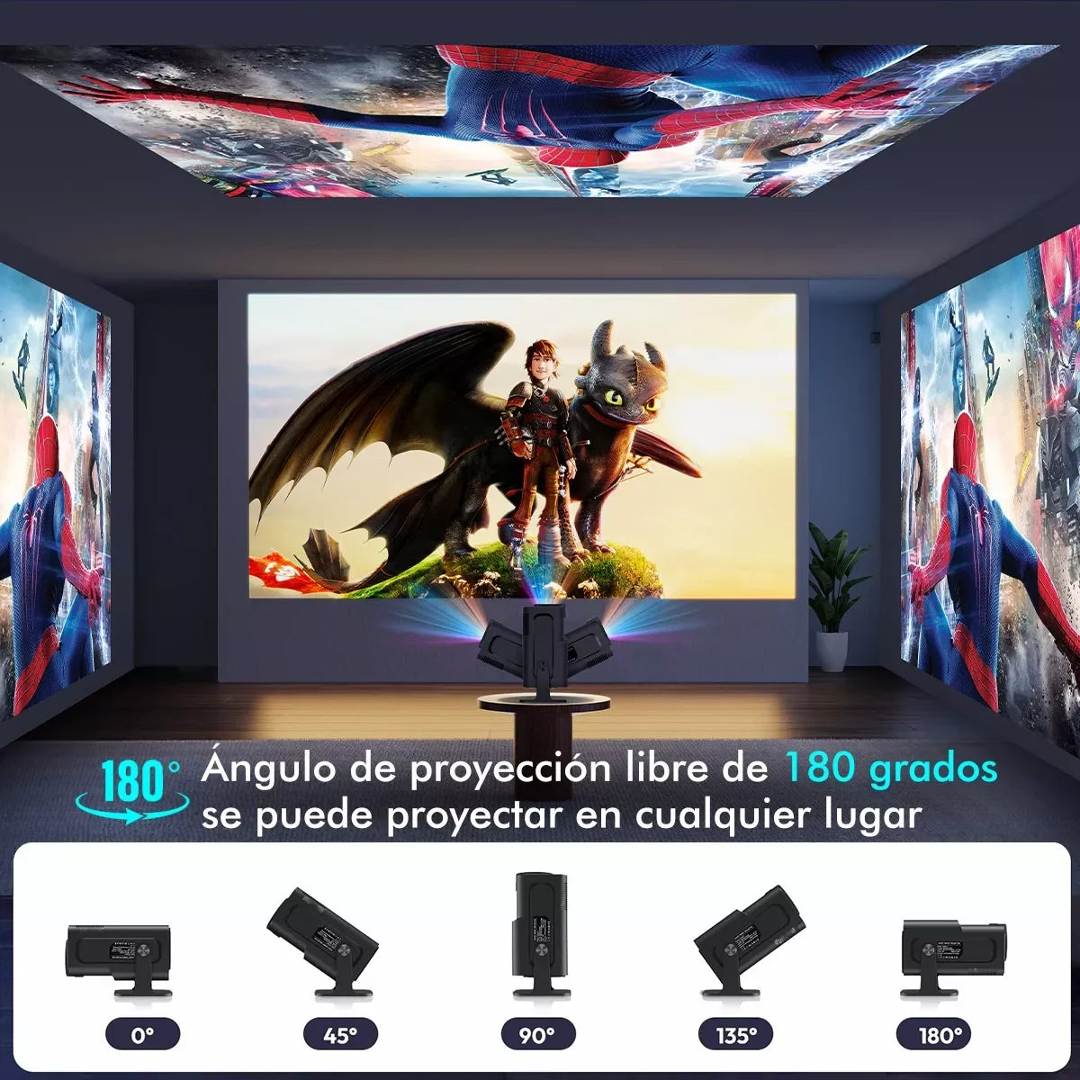 New KaiAqua HY320 Projector Android 11 390ANSI HD 4K Native 1080P Dual Wifi6 BT5.0 Cinema level Portable Projetor HY300 Upgrated