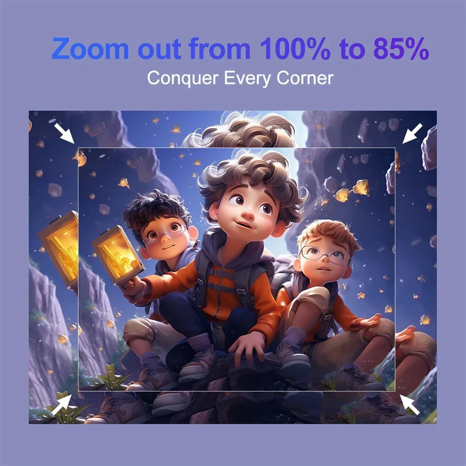 New KaiAqua HY320 Projector Android 11 390ANSI HD 4K Native 1080P Dual Wifi6 BT5.0 Cinema level Portable Projetor HY300 Upgrated