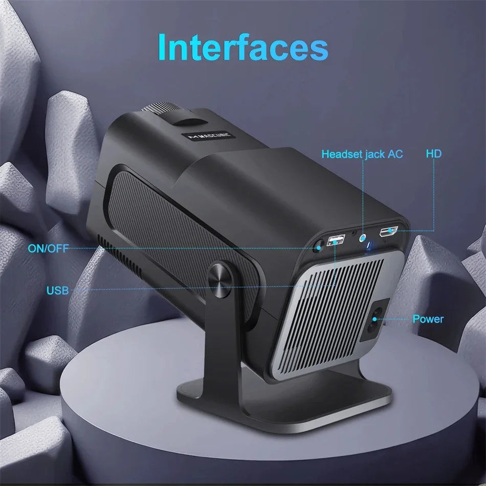 New KaiAqua HY320 Projector Android 11 390ANSI HD 4K Native 1080P Dual Wifi6 BT5.0 Cinema level Portable Projetor HY300 Upgrated