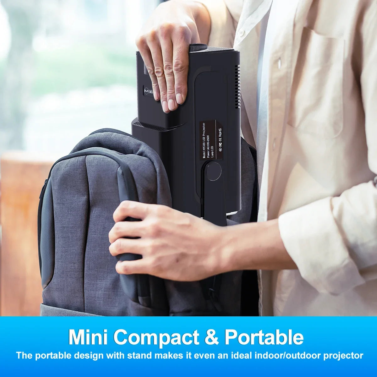 New KaiAqua HY320 Projector Android 11 390ANSI HD 4K Native 1080P Dual Wifi6 BT5.0 Cinema level Portable Projetor HY300 Upgrated