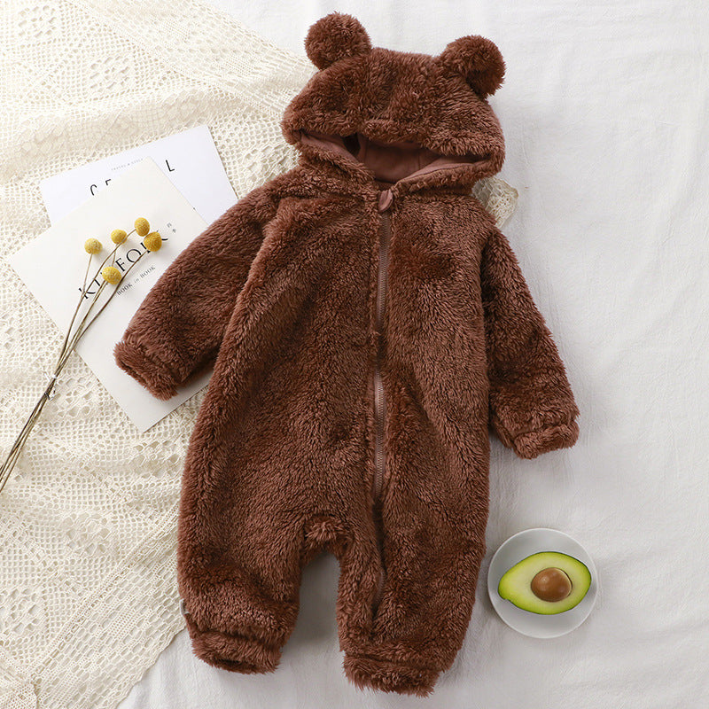 Baby Plush Romper Winter Warm Jumpsuit