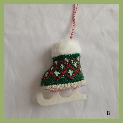 Christmas Skates Decorative Pendant