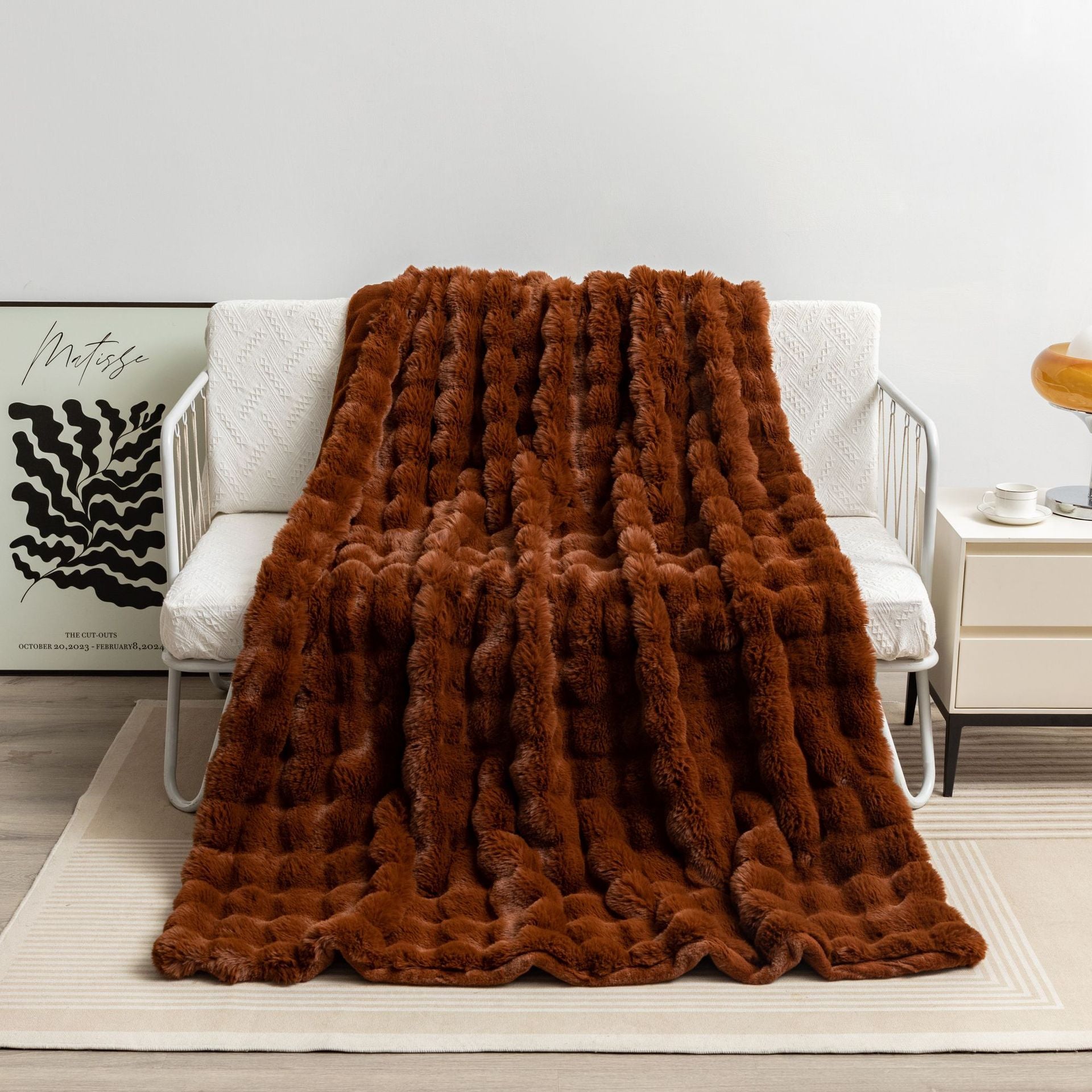 Fluffy Rabbit Fur Blanket