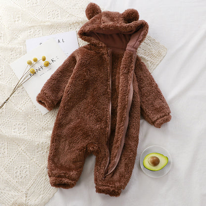 Baby Plush Romper Winter Warm Jumpsuit