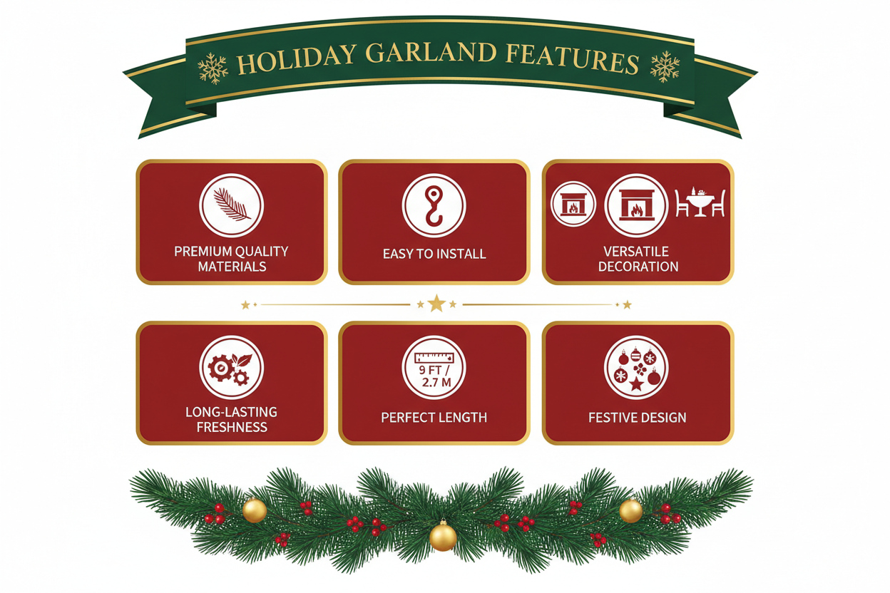 christmas decoration garland provide me product features with the same product i sell online