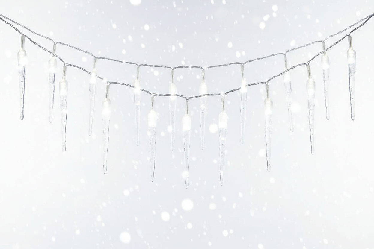 CHRISTMAS LED WHITE SNOWING ICICLE BRIGHT PARTY WEDDING XMAS OUTDOOR LIGHTS provide me with the excact product that i sell in online