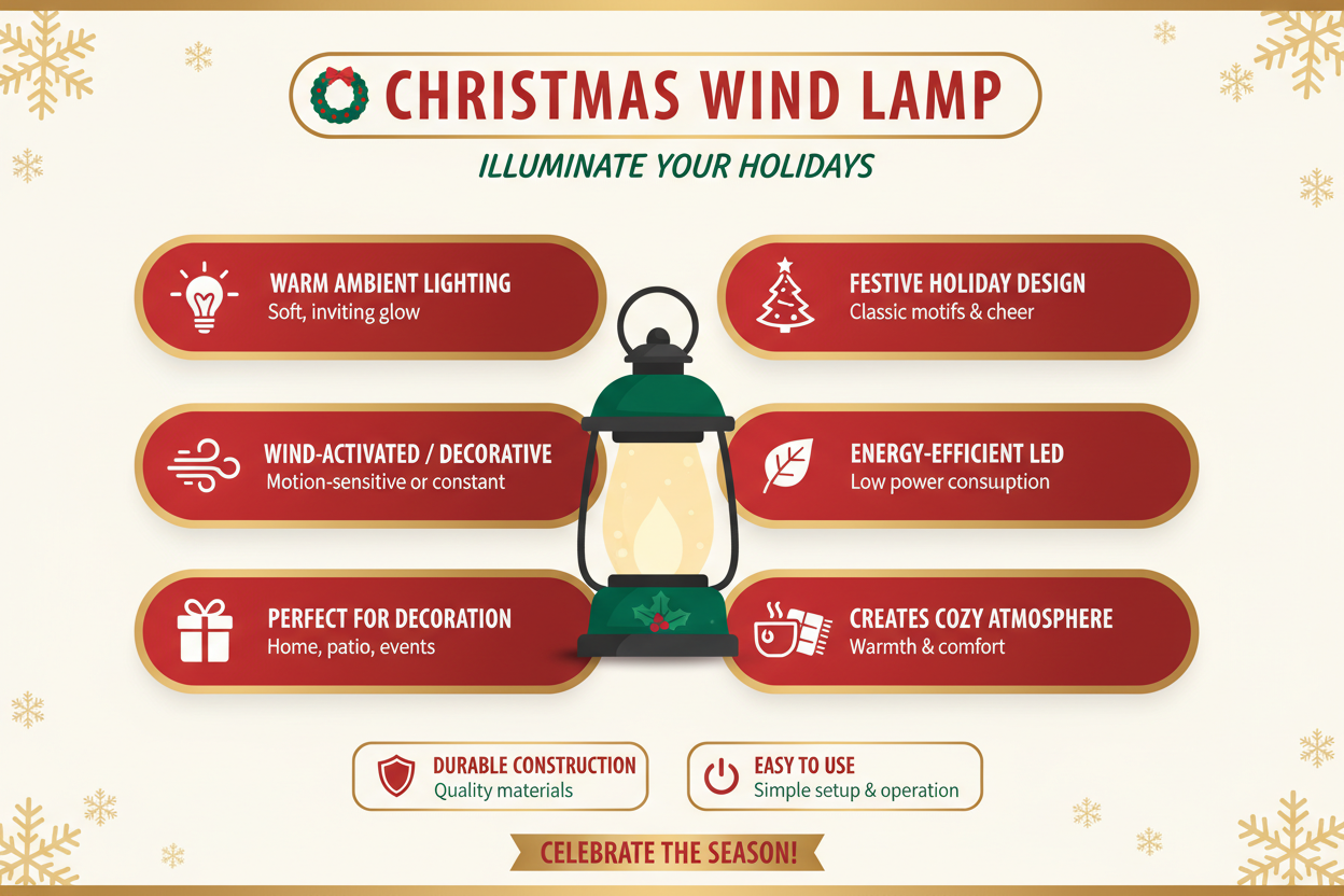 christmas wind lamp provide me product features with the same product i sell in online