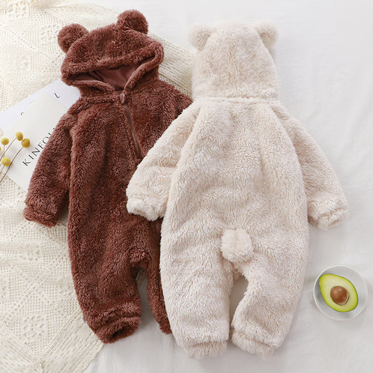 Baby Plush Romper Winter Warm Jumpsuit