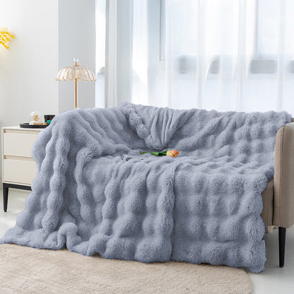Fluffy Rabbit Fur Blanket