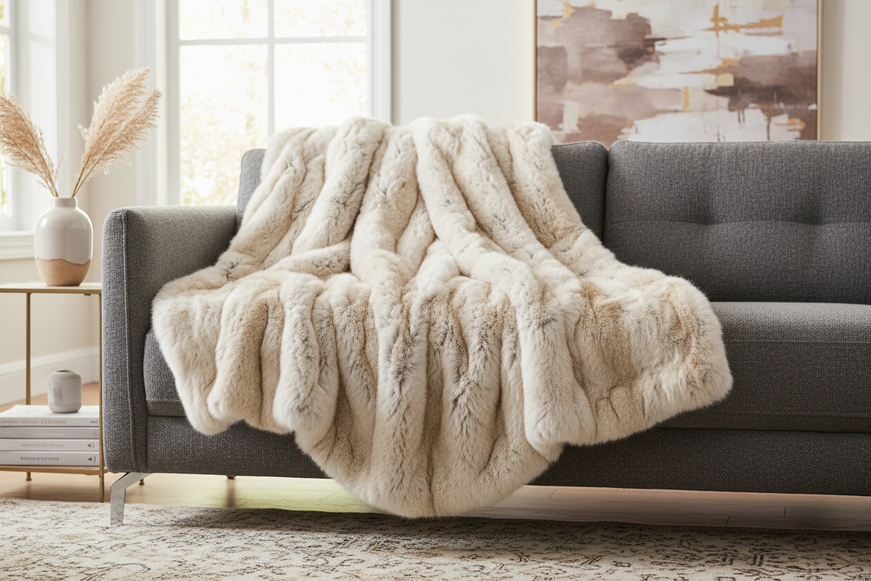 Fluffy Rabbit Fur Blanket provide me with the same product i sell in online shopify Chic Home Elegance