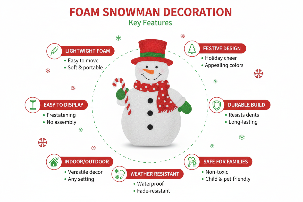 foam christmas decoration provide me product features with the excact same product i sell in online shopify right now