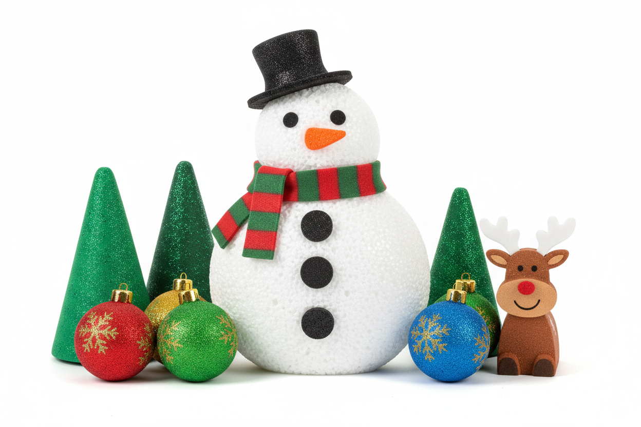 provide me image of foam christmas decoration with the same product i sell in online